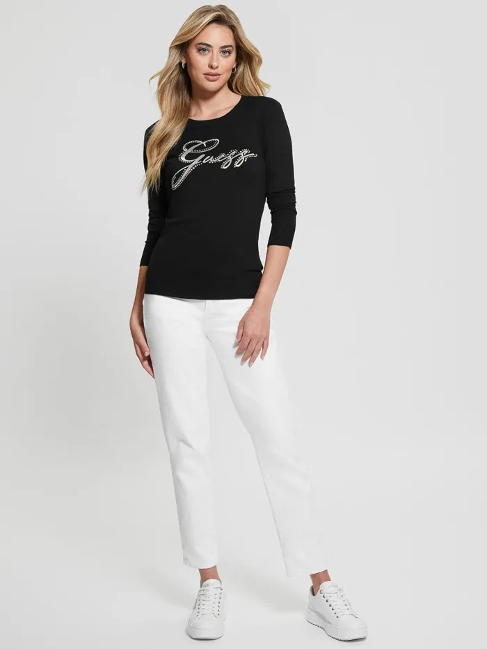 GUESS Tops Eco Olive Sweater Black 8211 Women