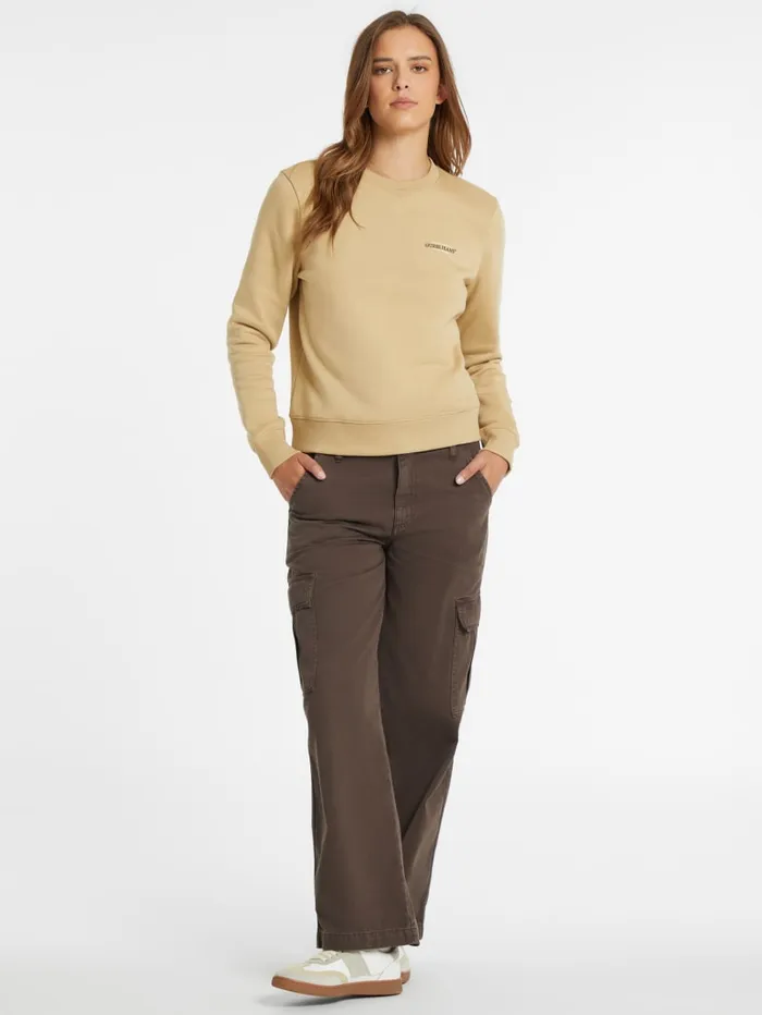GUESS Tops Mini American Tradition Sweatshirt Beige 8211 Women