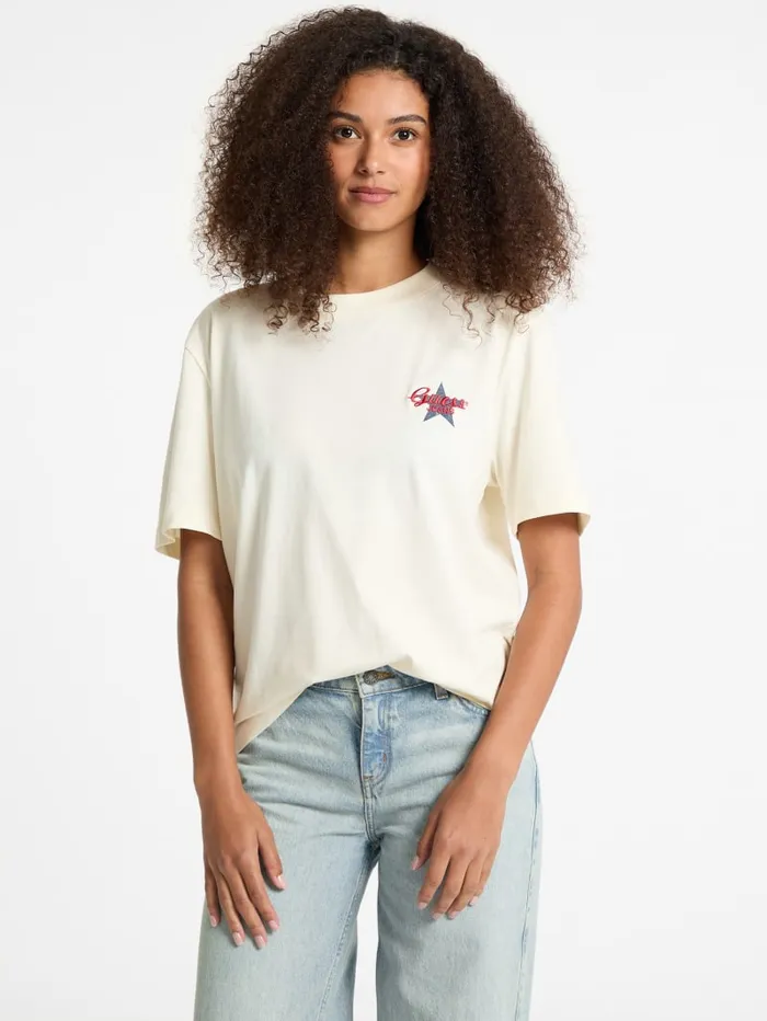 GUESS Tops Oversized Star Logo Tee Blue 8211 Women