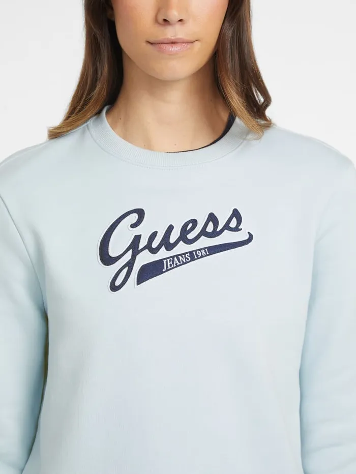 GUESS Tops Script Logo Sweatshirt White 8211 Women