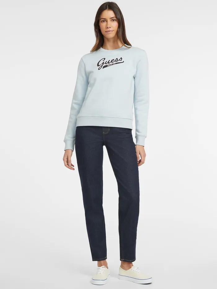 GUESS Tops Script Logo Sweatshirt White 8211 Women