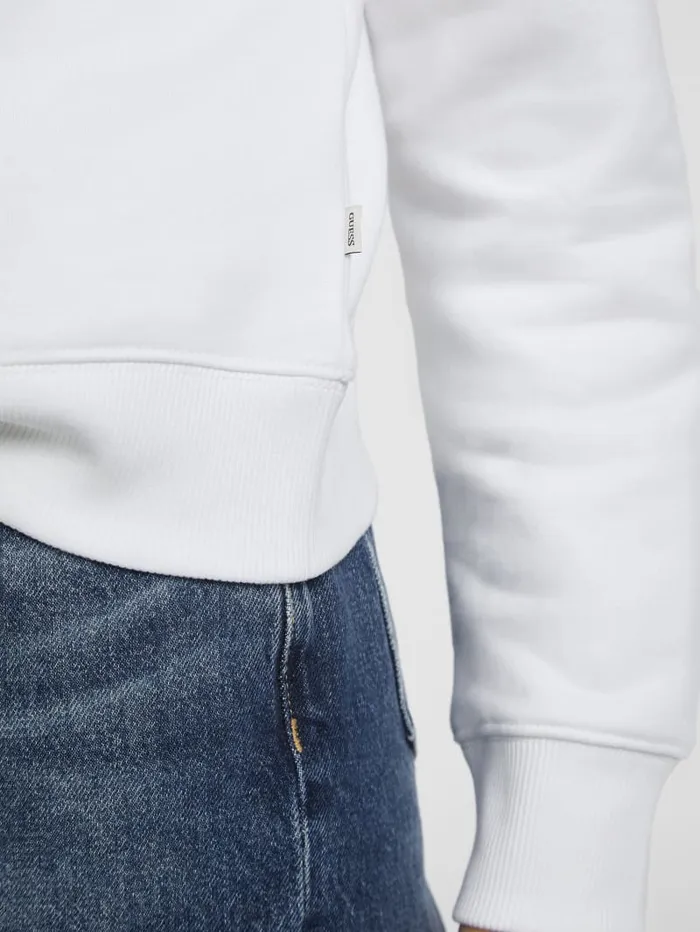 GUESS Tops Script Logo Sweatshirt White 8211 Women