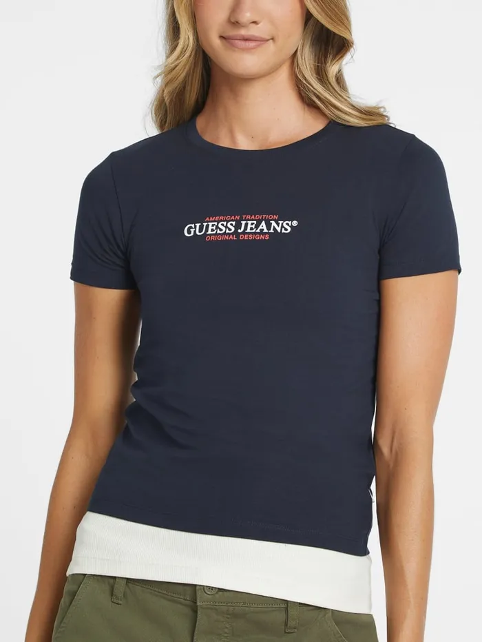 GUESS Tops Slim American Tradition Tee Red 8211 Women