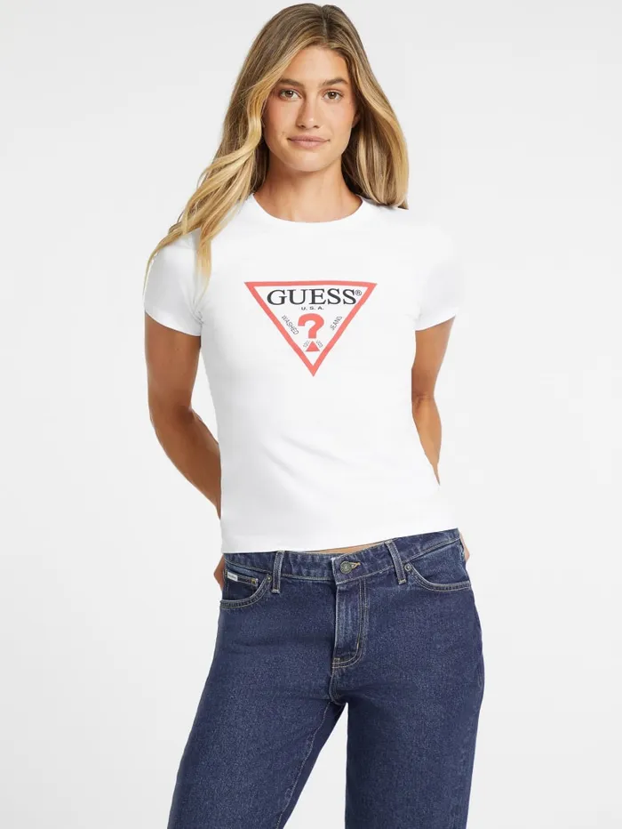 GUESS Tops Slim Iconic Tee Black 8211 Women