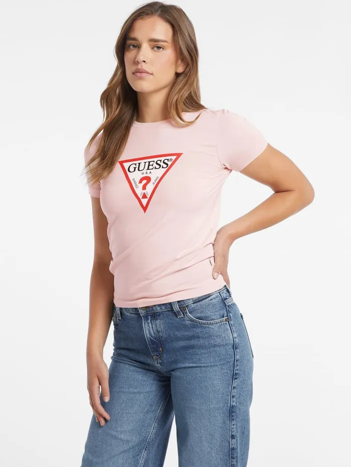 GUESS Tops Slim Iconic Tee Black 8211 Women