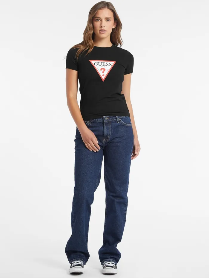 GUESS Tops Slim Iconic Tee Black 8211 Women