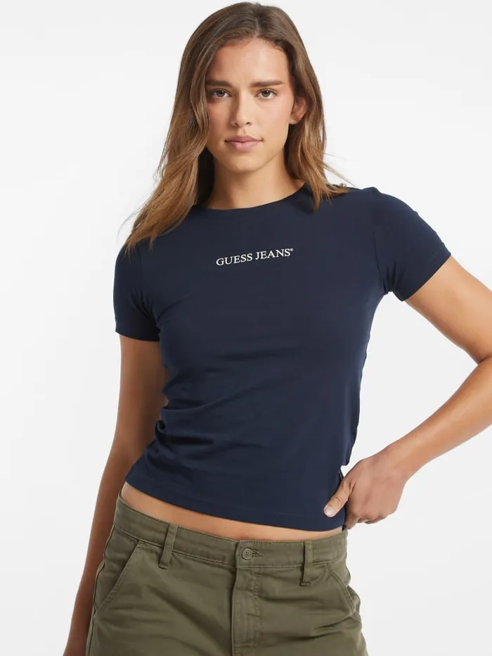 GUESS Tops Slim Logo Tee Red 8211 Women