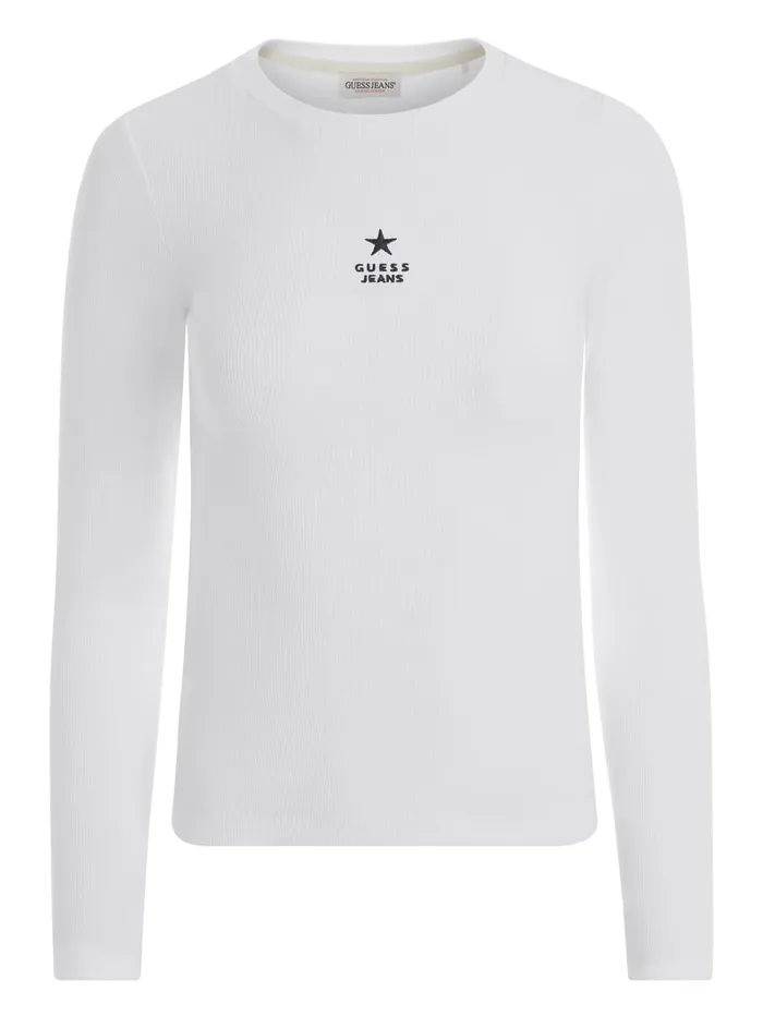 GUESS Tops Slim RibKnit Star Tee Black 8211 Women