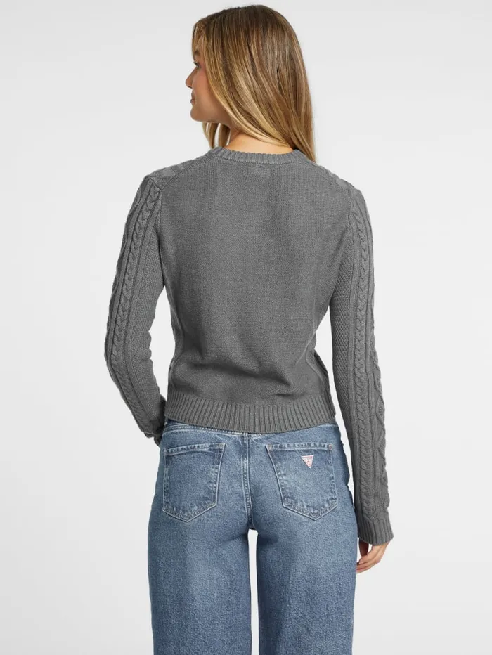 GUESS Tops WoolBlend CableKnit Sweater Black 8211 Women
