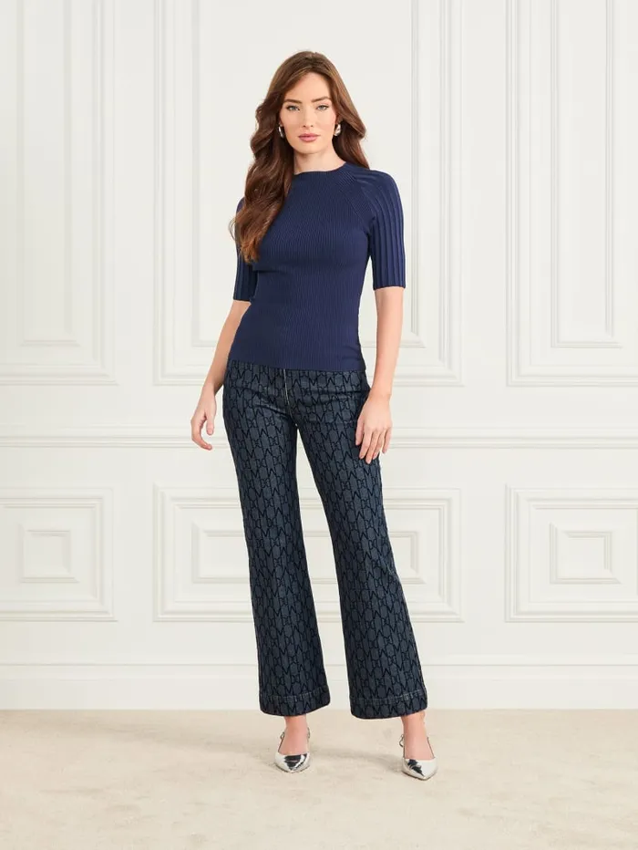 GUESS Tops Yuri MockNeck Top Blue 8211 Women