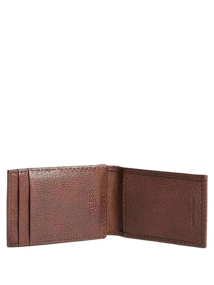 GUESS Wallets and Bags Bishop Magnetic Fold Wallet Brown 8211 Men GUESS Wallets and Bags Bishop Magnetic Fold Wallet Brown 8211 Men