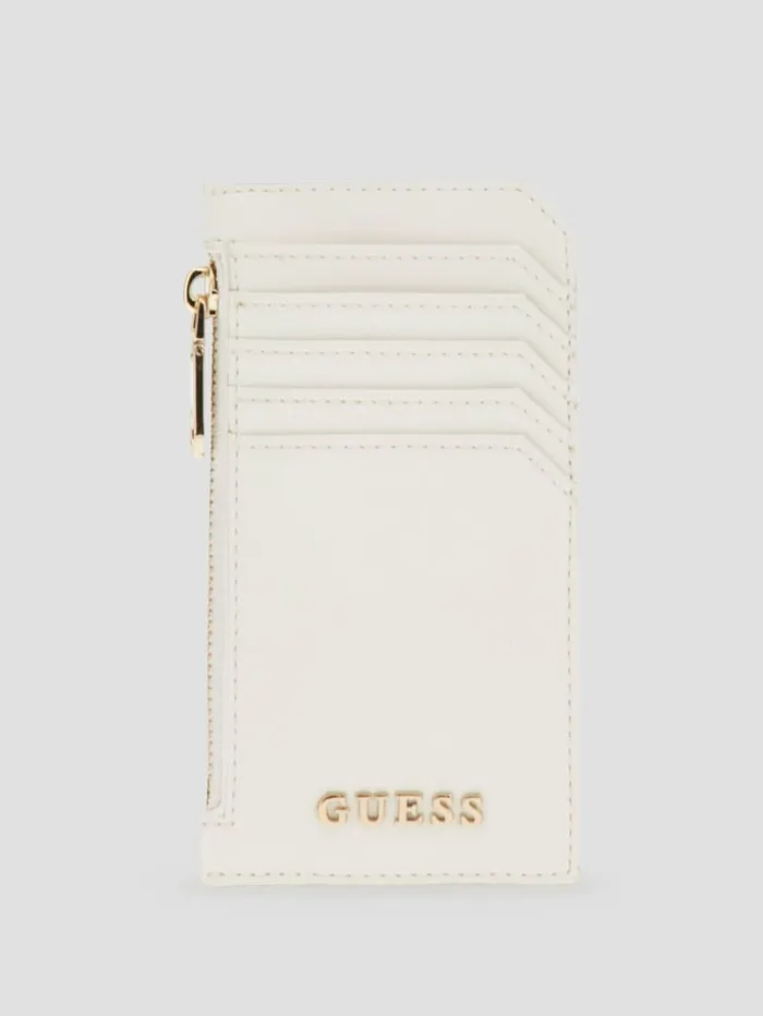 GUESS Wallets FauxLeather Zip Card Holder Yellow 8211 Unisex