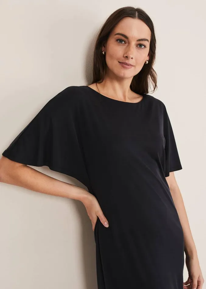Haden Side Split Midi Dess Charcoal Women Phase Eight Dresses