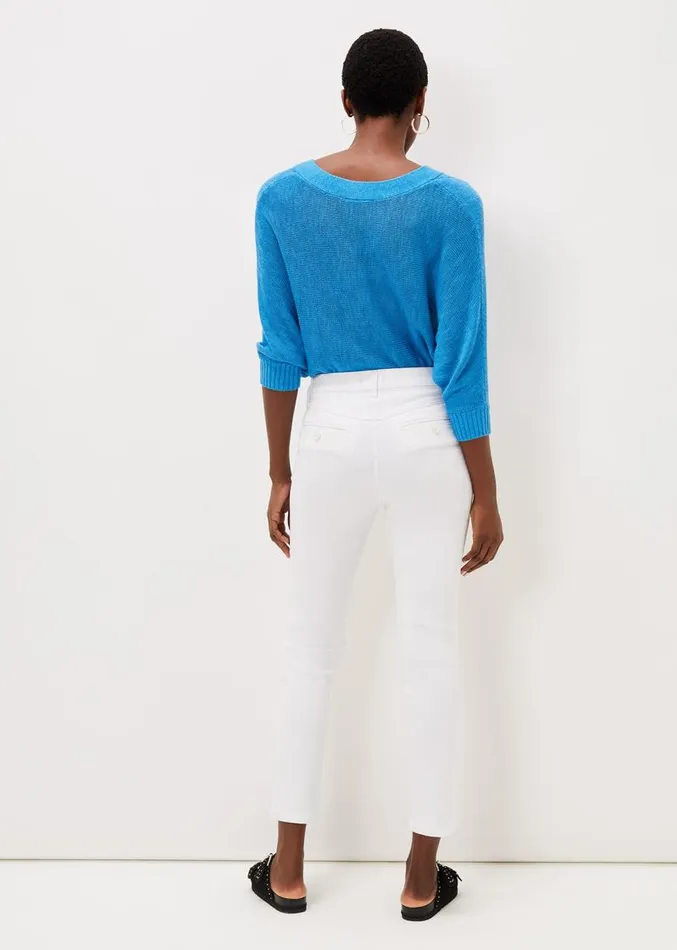 Hailee Topstitch Skinny Jeans White Women Phase Eight Trousers