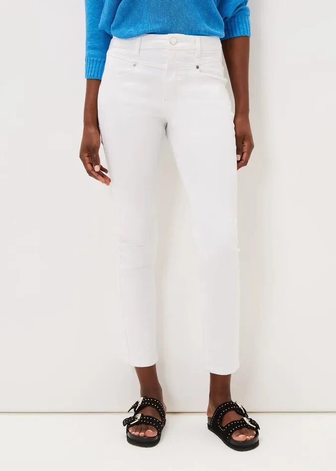 Hailee Topstitch Skinny Jeans White Women Phase Eight Trousers