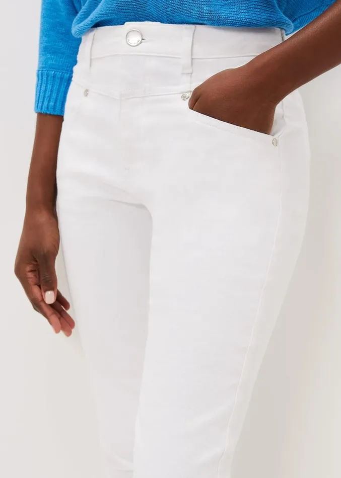 Hailee Topstitch Skinny Jeans White Women Phase Eight Trousers