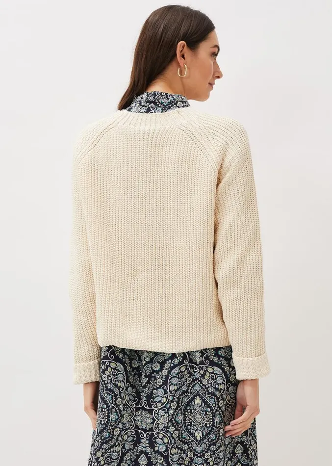 Harriet Open Stitch Knit Jumper Ivory Women Phase Eight Knitwear