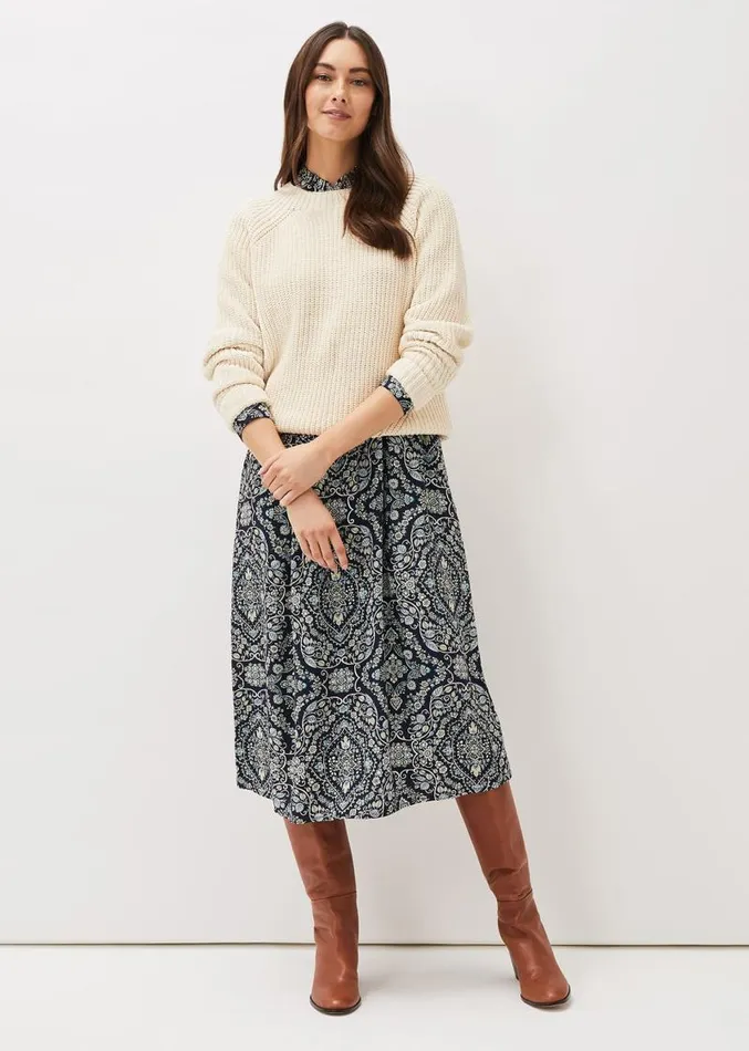 Harriet Open Stitch Knit Jumper Ivory Women Phase Eight Knitwear