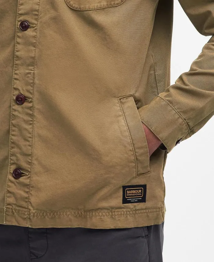 Harris Overshirt Olive Branch Men Barbour Overshirts