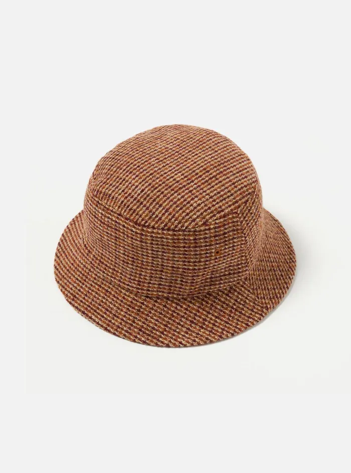 Hats Men Universal Works Universal Works Lewis Hat In Rust Harris Tweed Plaid
