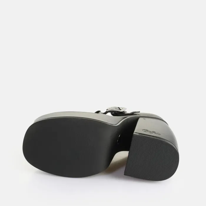 Heart Jane Black Buffalo Heels