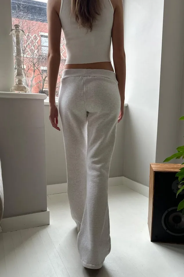 Hillary Soft Yoga Pants Silver Grey Women Brandy Melville Sweatpants and Sweatshirts