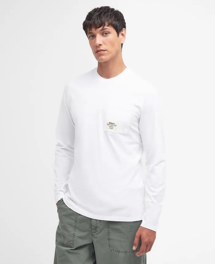 Holbeck Pocket TShirt Classic White Men Barbour TShirts