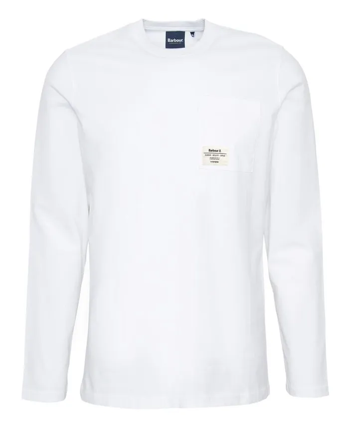 Holbeck Pocket TShirt Classic White Men Barbour TShirts