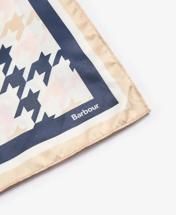 Houndstooth Square Scarf Primrose Hessian Women Barbour Scarves and Wraps