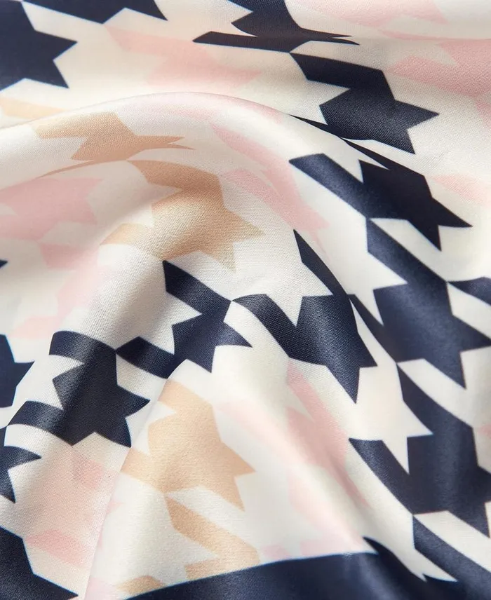 Houndstooth Square Scarf Primrose Hessian Women Barbour Scarves and Wraps