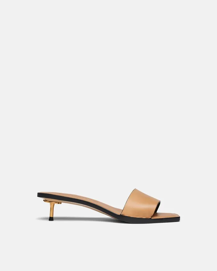 Ibiron Leather Sandals Natural Tan Women Nanushka Shoes