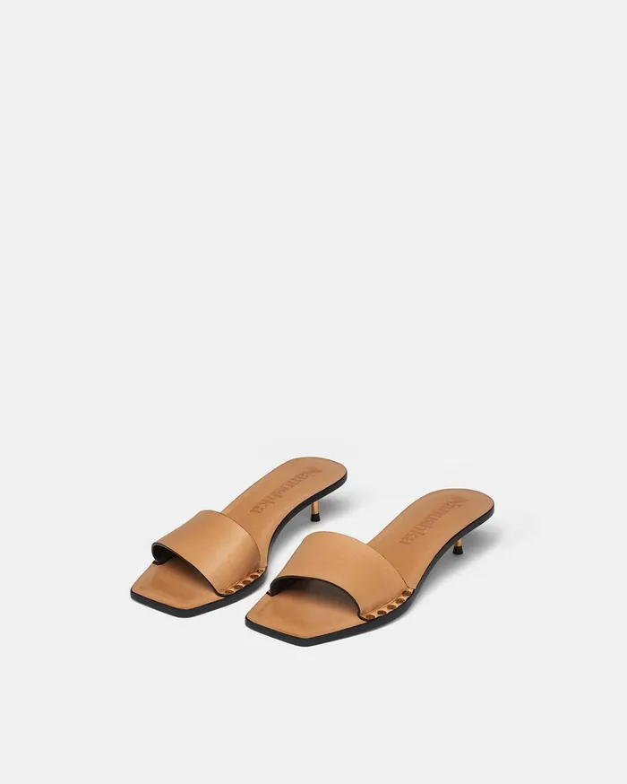 Ibiron Leather Sandals Natural Tan Women Nanushka Shoes