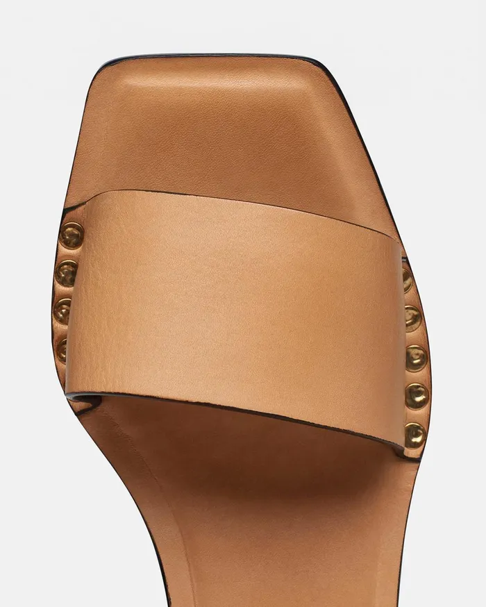 Ibiron Leather Sandals Natural Tan Women Nanushka Shoes