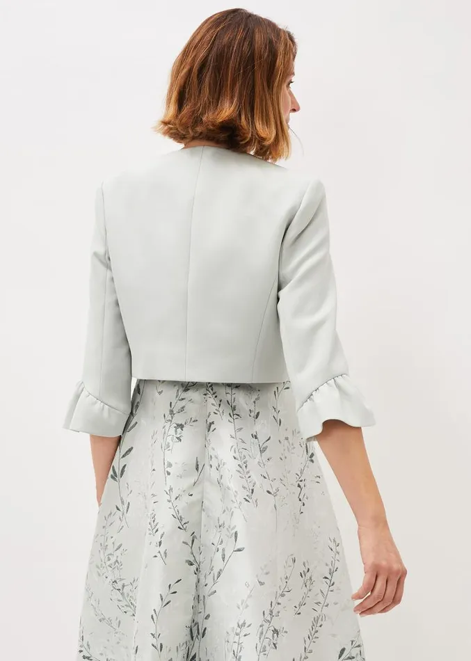 Inez Frill Cuff Occasion Jacket Eau De Nil Women Phase Eight Jackets