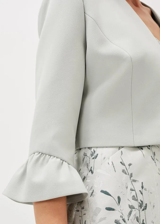 Inez Frill Cuff Occasion Jacket Eau De Nil Women Phase Eight Jackets