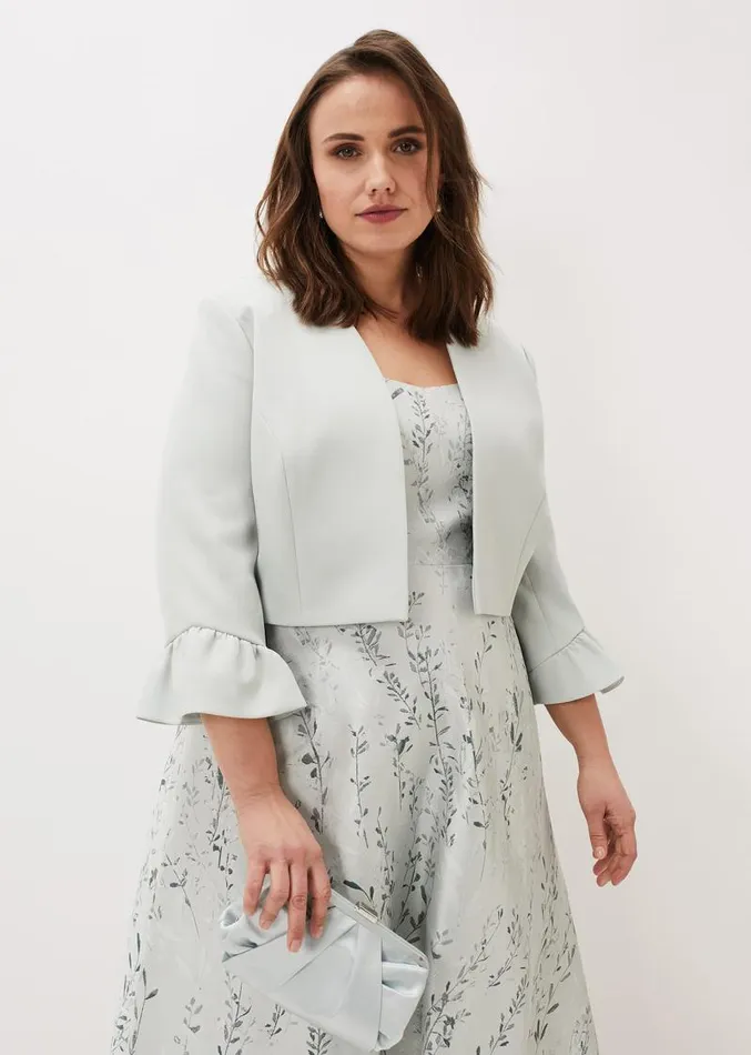 Inez Frill Cuff Occasion Jacket Eau De Nil Women Phase Eight Jackets