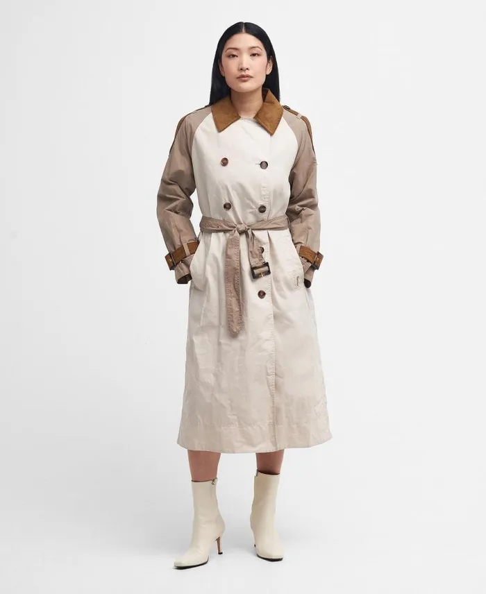 Ingleby Showerproof Trench Coat Oatmealsummer Navy Northumberland Women Barbour Showerproof Jackets
