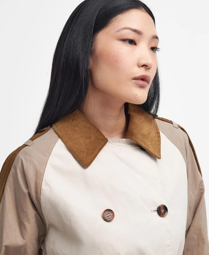 Ingleby Showerproof Trench Coat Oatmealsummer Navy Northumberland Women Barbour Showerproof Jackets