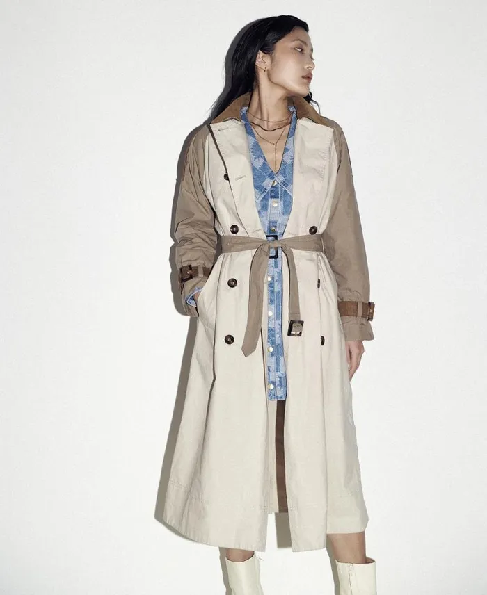 Ingleby Showerproof Trench Coat Oatmealsummer Navy Northumberland Women Barbour Showerproof Jackets