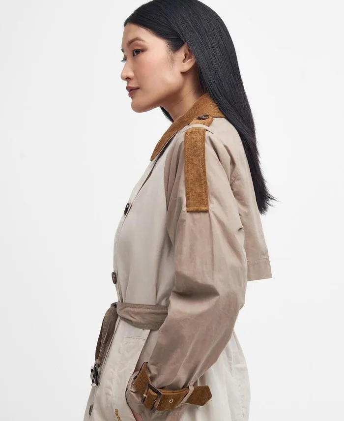 Ingleby Showerproof Trench Coat Oatmealsummer Navy Northumberland Women Barbour Showerproof Jackets