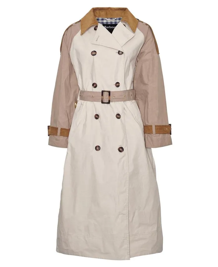 Ingleby Showerproof Trench Coat Oatmealsummer Navy Northumberland Women Barbour Trench Coats