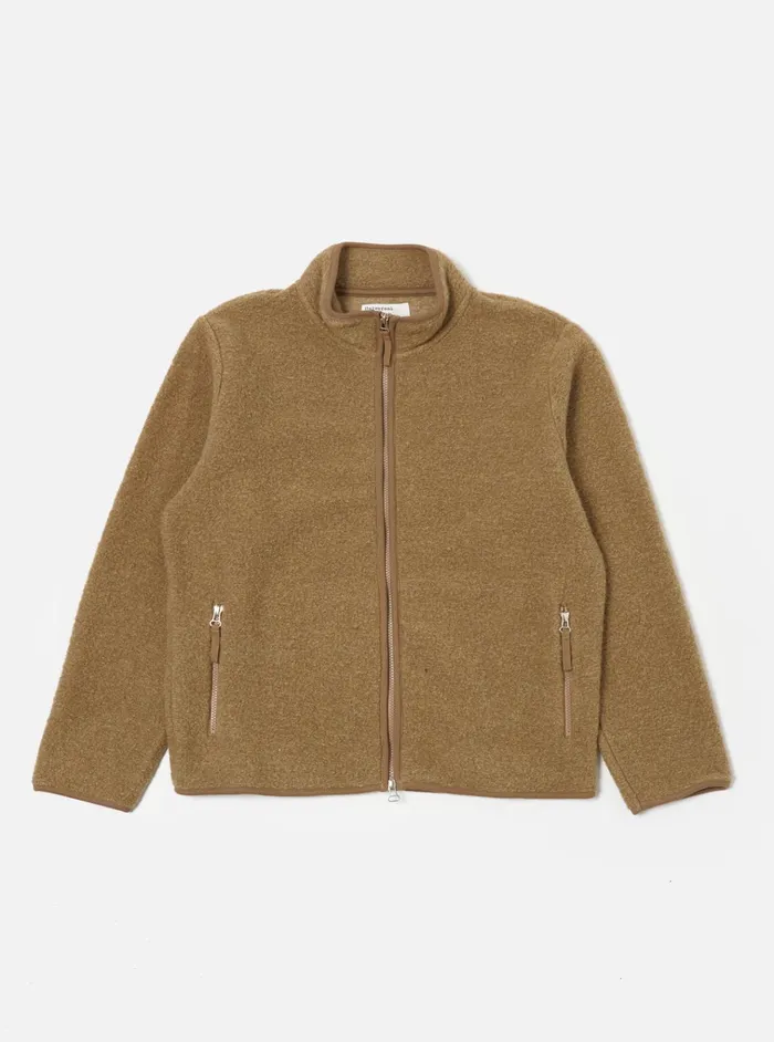 Jackets Men Universal Works Universal Works Climbing Jacket In Sand Teddy Fleece