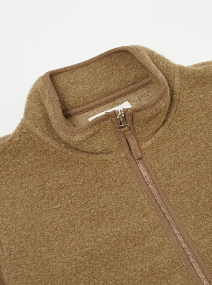 Jackets Men Universal Works Universal Works Climbing Jacket In Sand Teddy Fleece