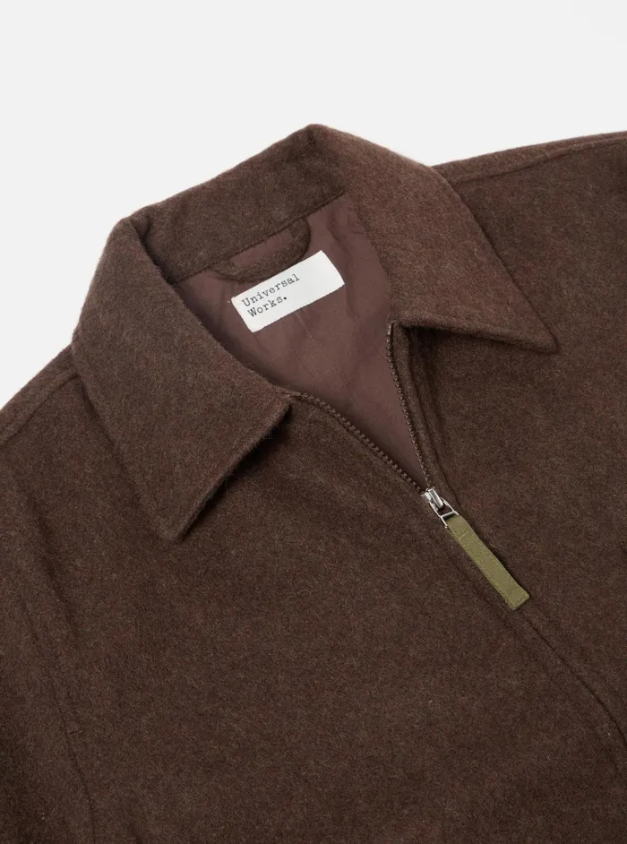 Jackets Men Universal Works Universal Works Gower Jacket In Brown Melange Melton