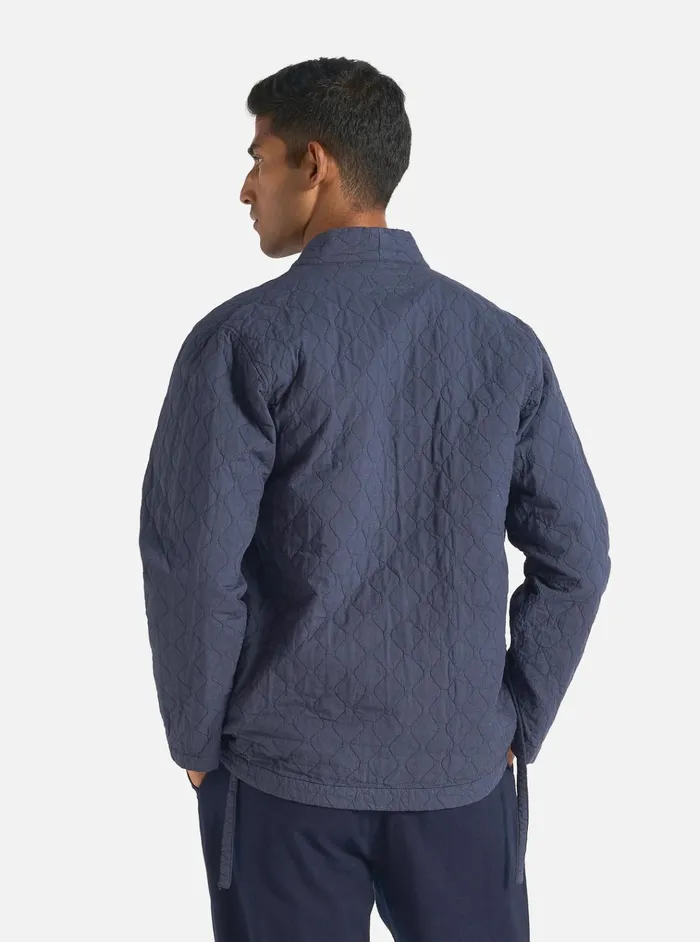 Jackets Men Universal Works Universal Works Kyoto Work Jacket In Dark Navy Quilt Cotton