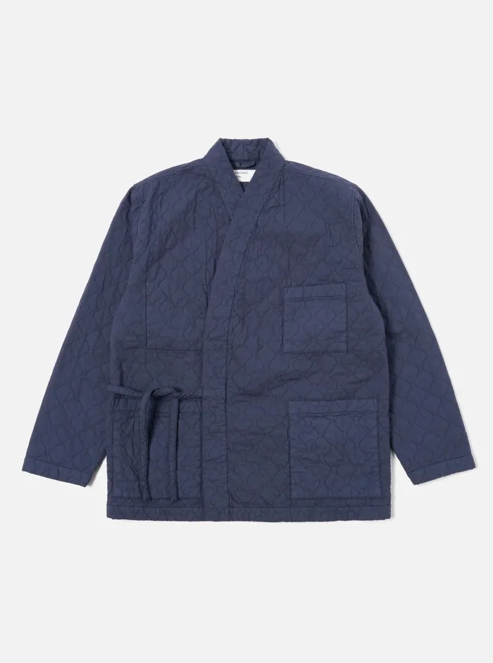 Jackets Men Universal Works Universal Works Kyoto Work Jacket In Dark Navy Quilt Cotton