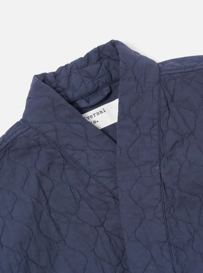 Jackets Men Universal Works Universal Works Kyoto Work Jacket In Dark Navy Quilt Cotton