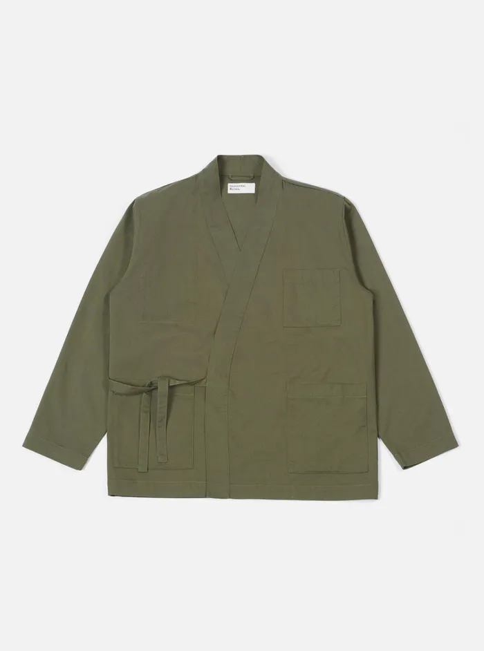 Jackets Men Universal Works Universal Works Kyoto Work Jacket In Light Olive Twill