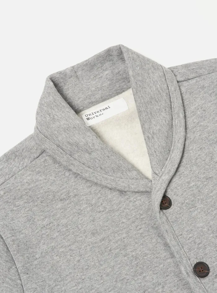 Jackets Men Universal Works Universal Works Lancaster Jacket In Grey Marl Recycled Cotton Blend Jersey
