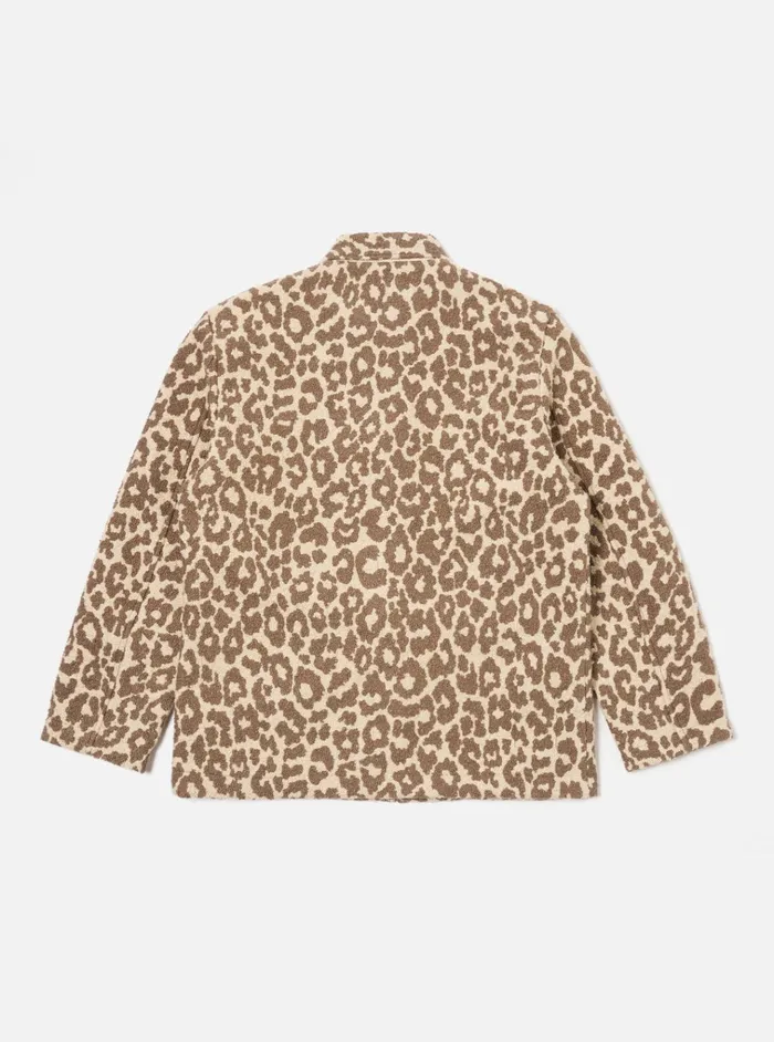 Jackets Men Universal Works Universal Works Simple Bakers Jacket In Natural Crazy Leopard